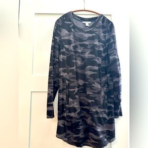 Athlete camo sweatshirt dress